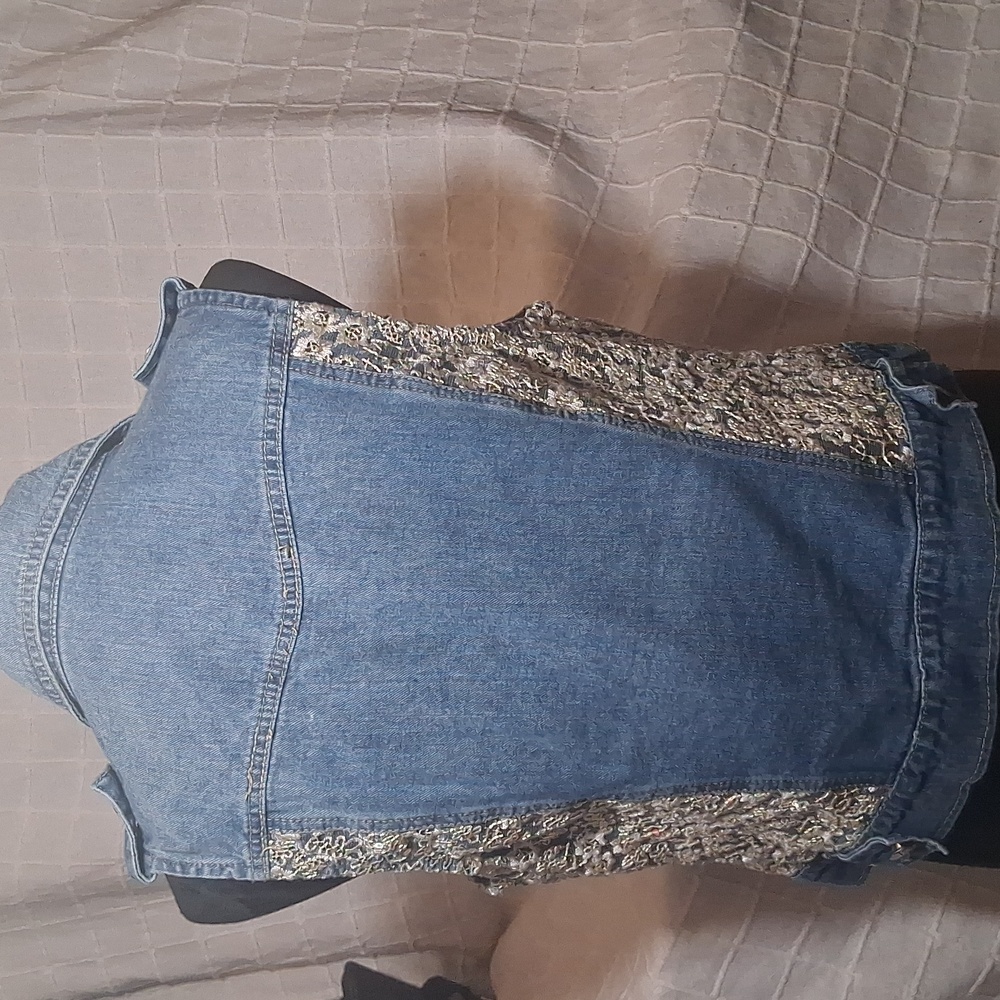 Buzz Denim Vest Jacket W 1XL - Picture 3 of 6